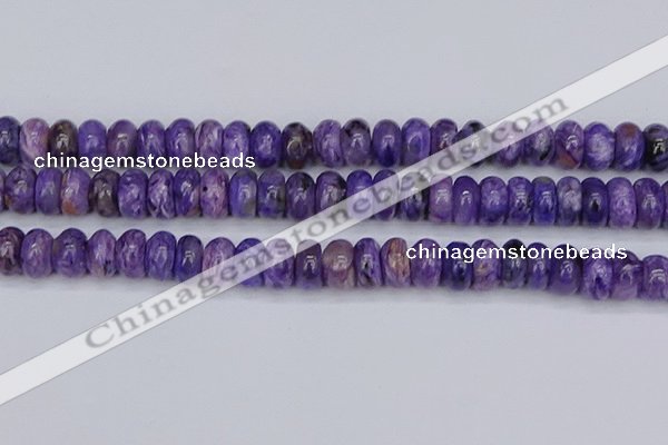 CCG123 15.5 inches 6*11mm rondelle charoite gemstone beads