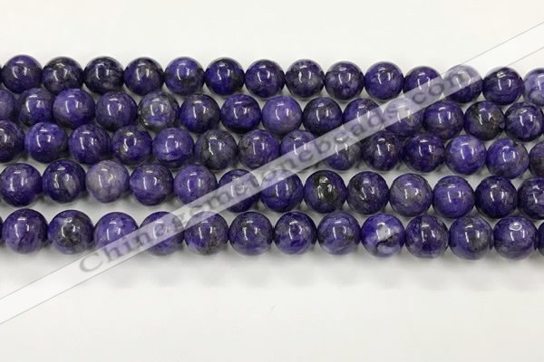 CCG311 15.5 inches 8mm round dyed charoite beads wholesale