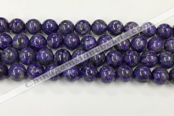 CCG313 15.5 inches 12mm round dyed charoite beads wholesale