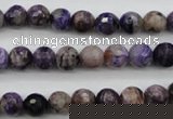 CCG52 15.5 inches 8mm faceted round natural charoite beads