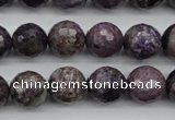 CCG53 15.5 inches 10mm faceted round natural charoite beads