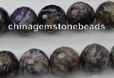 CCG55 15.5 inches 14mm faceted round natural charoite beads