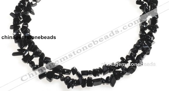 CCH02 35 inches black agate chips gemstone beads wholesale