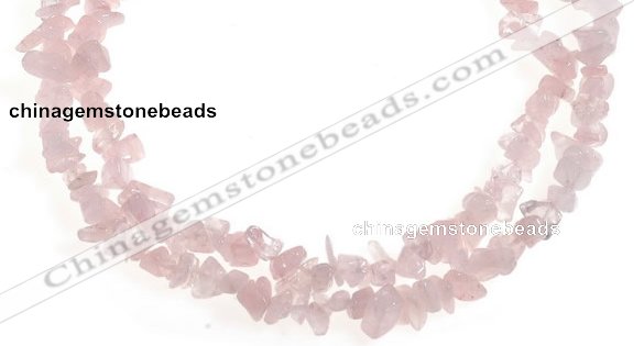 CCH09 32 inches rose quartz chips gemstone beads wholesale