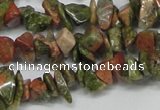CCH203 34 inches 3*5mm unakite chips gemstone beads wholesale