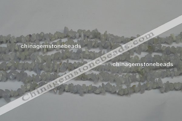 CCH205 34 inches 3*5mm blue chalcedony chips gemstone beads wholesale