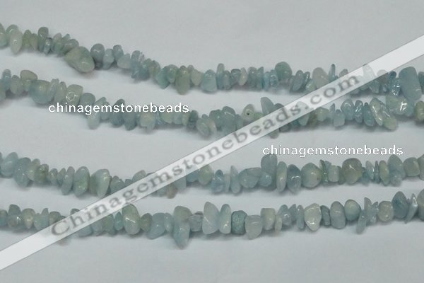 CCH215 34 inches 5*8mm aquamarine chips gemstone beads wholesale