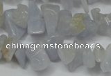 CCH218 34 inches 5*8mm blue chalcedony chips gemstone beads wholesale