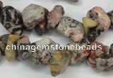 CCH226 34 inches 5*8mm red leopard skin jasper chips beads wholesale