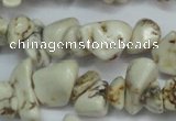 CCH232 34 inches 5*8mm white howlite turquoise chips beads wholesale