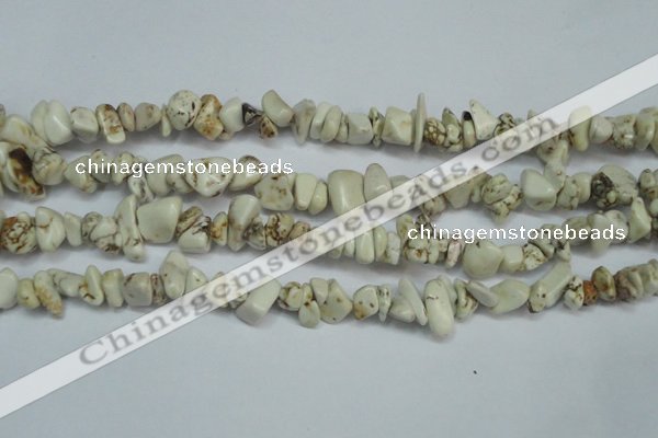 CCH232 34 inches 5*8mm white howlite turquoise chips beads wholesale