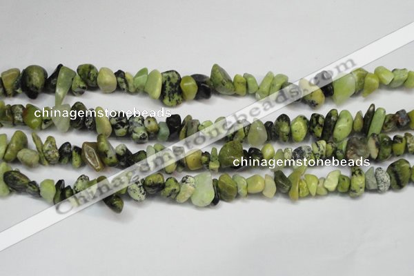 CCH233 34 inches 5*8mm yellow howlite turquoise chips beads wholesale