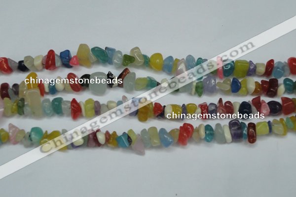 CCH236 34 inches 5*8mm mixed candy jade chips beads wholesale