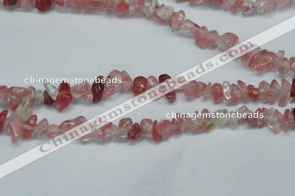 CCH237 34 inches 5*8mm cherry quartz chips beads wholesale