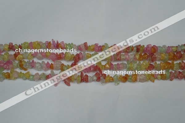 CCH261 34 inches 4*6mm synthetic crack crystal chips beads wholesale