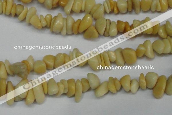 CCH274 34 inches 8*12mm yellow jade chips gemstone beads wholesale