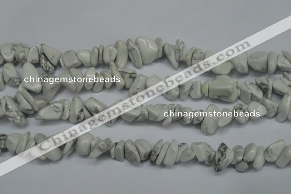 CCH280 34 inches 8*12mm white howlite turquoise chips beads wholesale