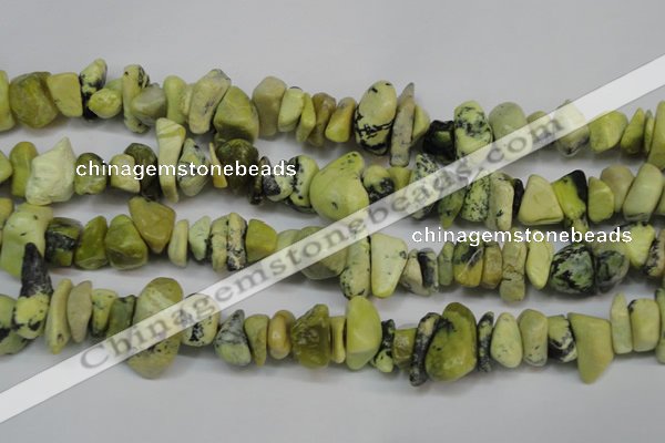 CCH281 34 inches 8*12mm yellow howlite turquoise chips beads wholesale