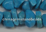 CCH282 34 inches 8*12mm dyed turquoise chips beads wholesale