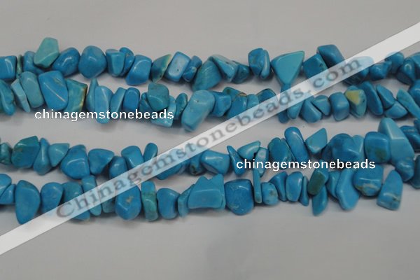 CCH282 34 inches 8*12mm dyed turquoise chips beads wholesale