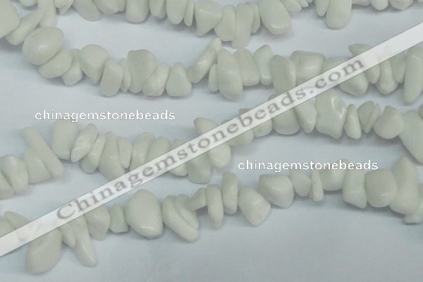 CCH284 34 inches 8*12mm white stone chips beads wholesale