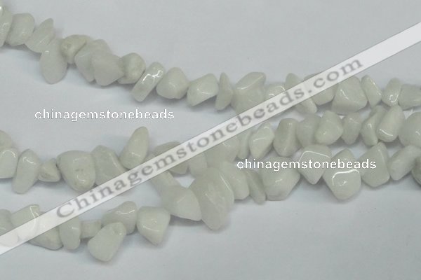 CCH285 34 inches 8*12mm milky jade chips gemstone beads wholesale