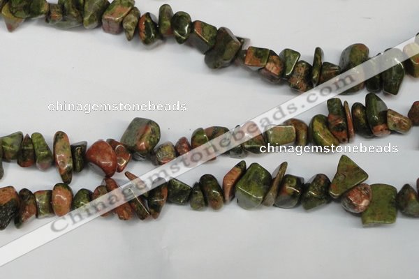 CCH296 34 inches 8*12mm unakite chips gemstone beads wholesale