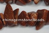 CCH301 34 inches 8*12mm goldstone chips gemstone beads wholesale