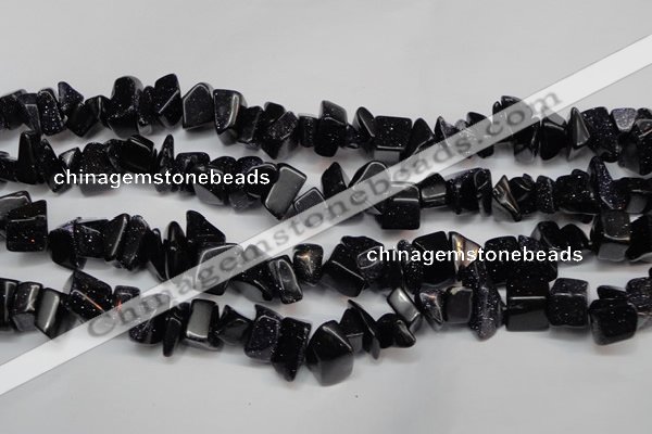 CCH302 34 inches 8*12mm blue goldstone chips gemstone beads wholesale