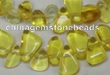 CCH313 15.5 inches 10*15mm synthetic citrine chips beads wholesale