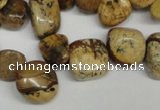 CCH331 15.5 inches 10*15mm picture jasper chips beads wholesale