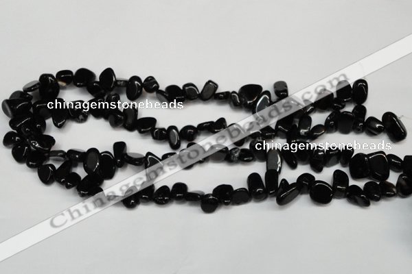 CCH332 15.5 inches 10*15mm black agate chips gemstone beads wholesale