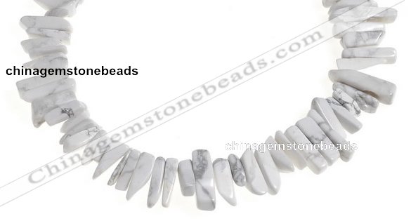 CCH40 16 inches white howlite chips gemstone beads wholesale