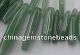 CCH405 15.5 inches 6*22mm - 7*35mm green aventurine chips beads