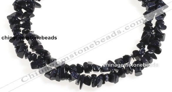 CCH41 35 inches blue sand stone chips gemstone beads wholesale