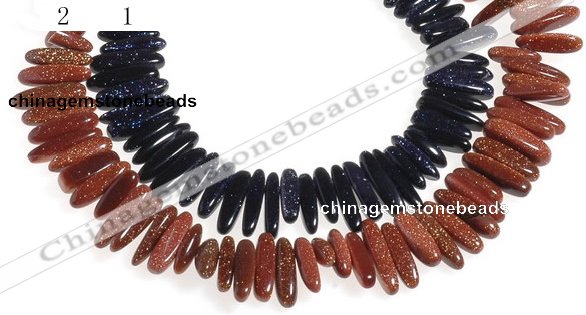 CCH42 16 inches goldstone chips gemstone beads wholesale