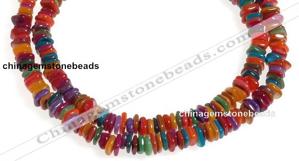 CCH44 32 inches multi color shell chips beads wholesale