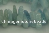 CCH603 15.5 inches 3*12mm - 4*16mm aquamarine chips gemstone beads