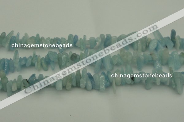 CCH603 15.5 inches 3*12mm - 4*16mm aquamarine chips gemstone beads