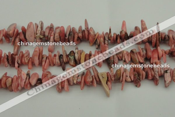 CCH604 15.5 inches 3*12mm - 4*16mm rhodochrosite chips gemstone beads