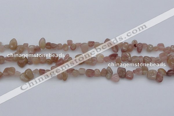 CCH621 15.5 inches 6*8mm - 10*14mm strawberry quartz chips beads