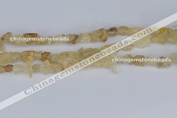 CCH708 15.5 inches 6*8mm - 10*14mm yellow topaz chips beads