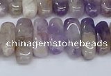 CCH710 15.5 inches 5*10mm - 5*15mm dogtooth amethyst chips beads