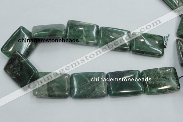 CCJ03 15.5 inches 30*40mm rectangle natural African jade beads wholesale