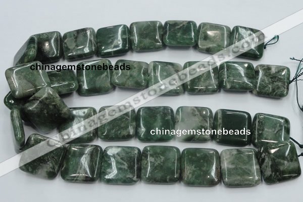 CCJ04 15.5 inches 25*25mm square natural African jade beads wholesale