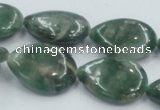 CCJ07 15.5 inches 18*25mm flat teardrop natural African jade beads