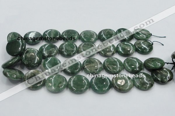 CCJ09 15.5 inches 25mm flat round natural African jade beads wholesale