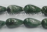 CCJ10 15.5 inches 10*20mm teardrop natural African jade beads wholesale