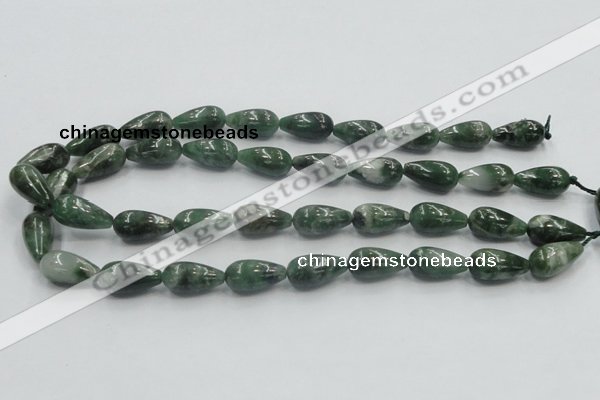 CCJ10 15.5 inches 10*20mm teardrop natural African jade beads wholesale