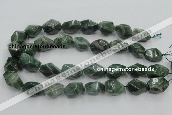 CCJ15 15.5 inches 18*24mm faceted nugget natural African jade beads